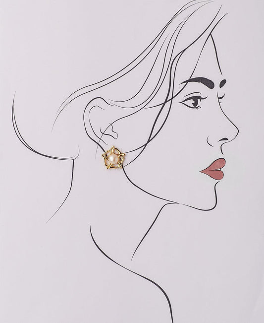 Flory Pearl Stud Earring - Chandrani Pearls