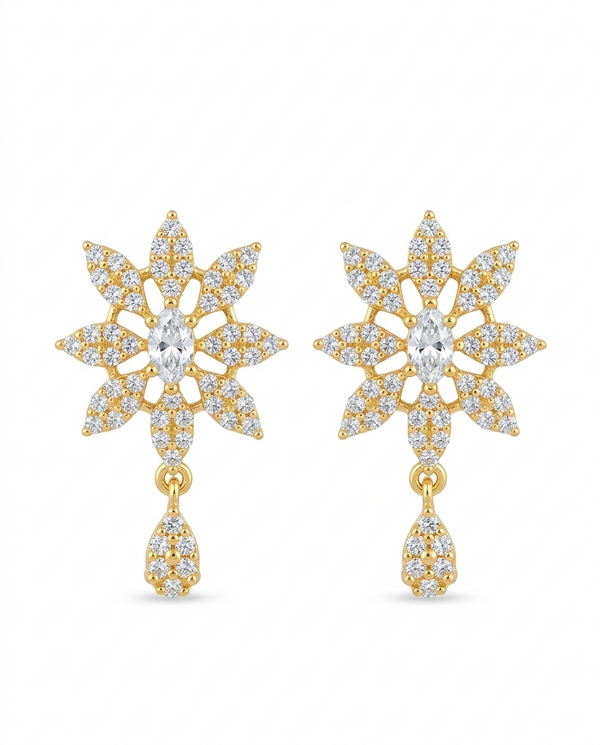 Divine Flora Pearl & Marquise Crystal  jewellery Set