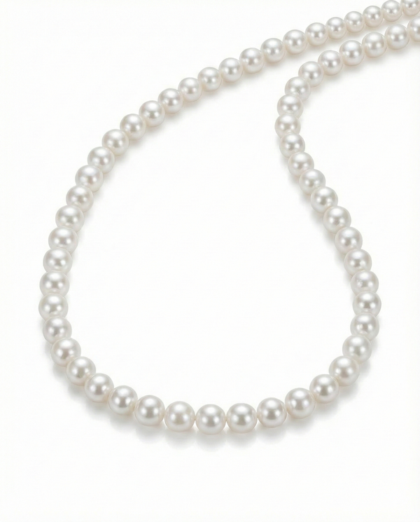 White Pearl Single Strand Necklace