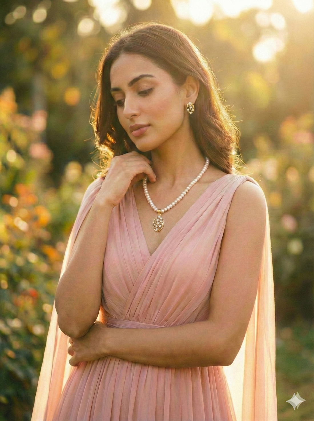 Elegant Oval Filigree Freshwater Pearl Set