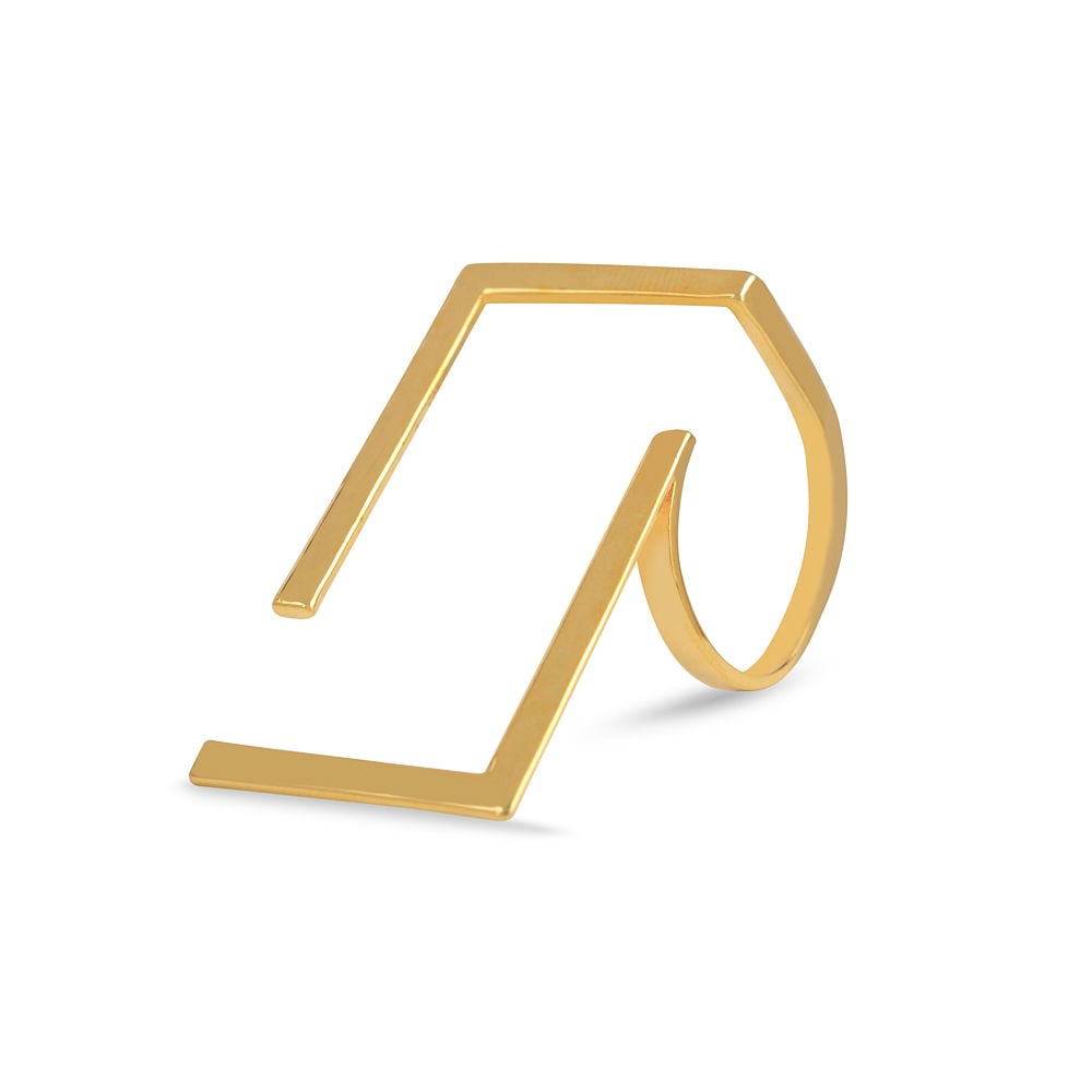 Geometric Grandeur Ring - Bold N' Italic