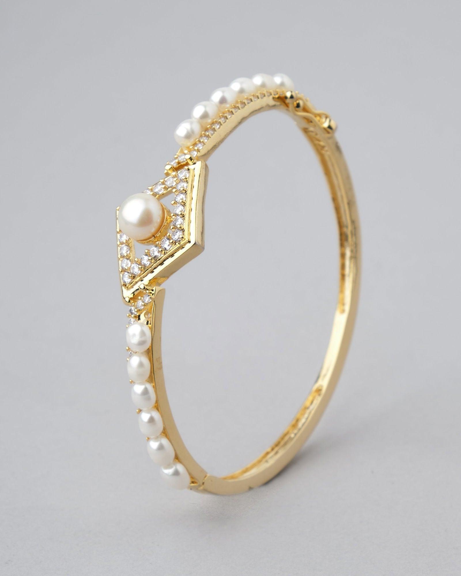 Georgia Trellis Pearl Bangle - Chandrani Pearls