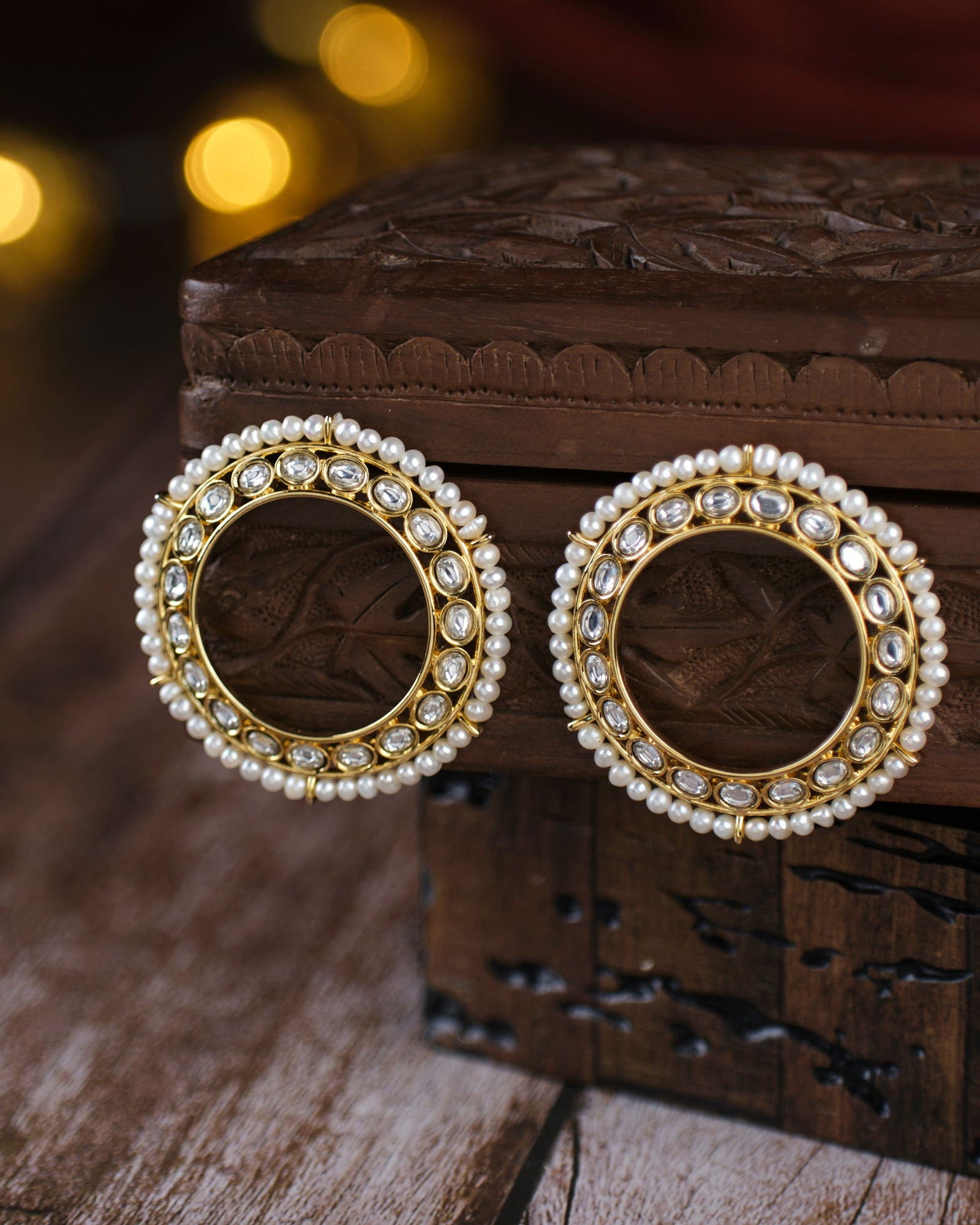 Glamorous Pearly Stud Earrings - Chandrani Pearls