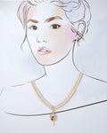 Glimmering Teardrop Necklace  Set - Chandrani Pearls