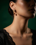 Gold plated pearl earring