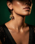 Golden Pearl drop jhumka