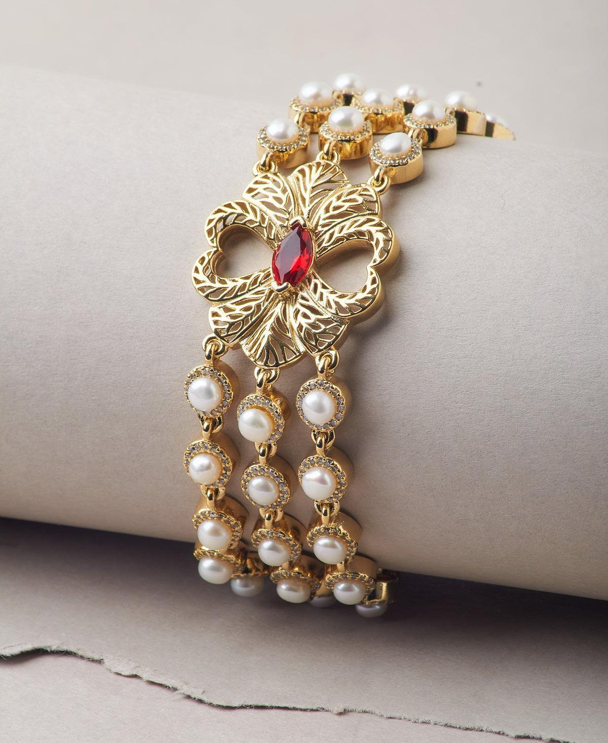 Gorgeous Gold Pearl Bracelet - Chandrani Pearls