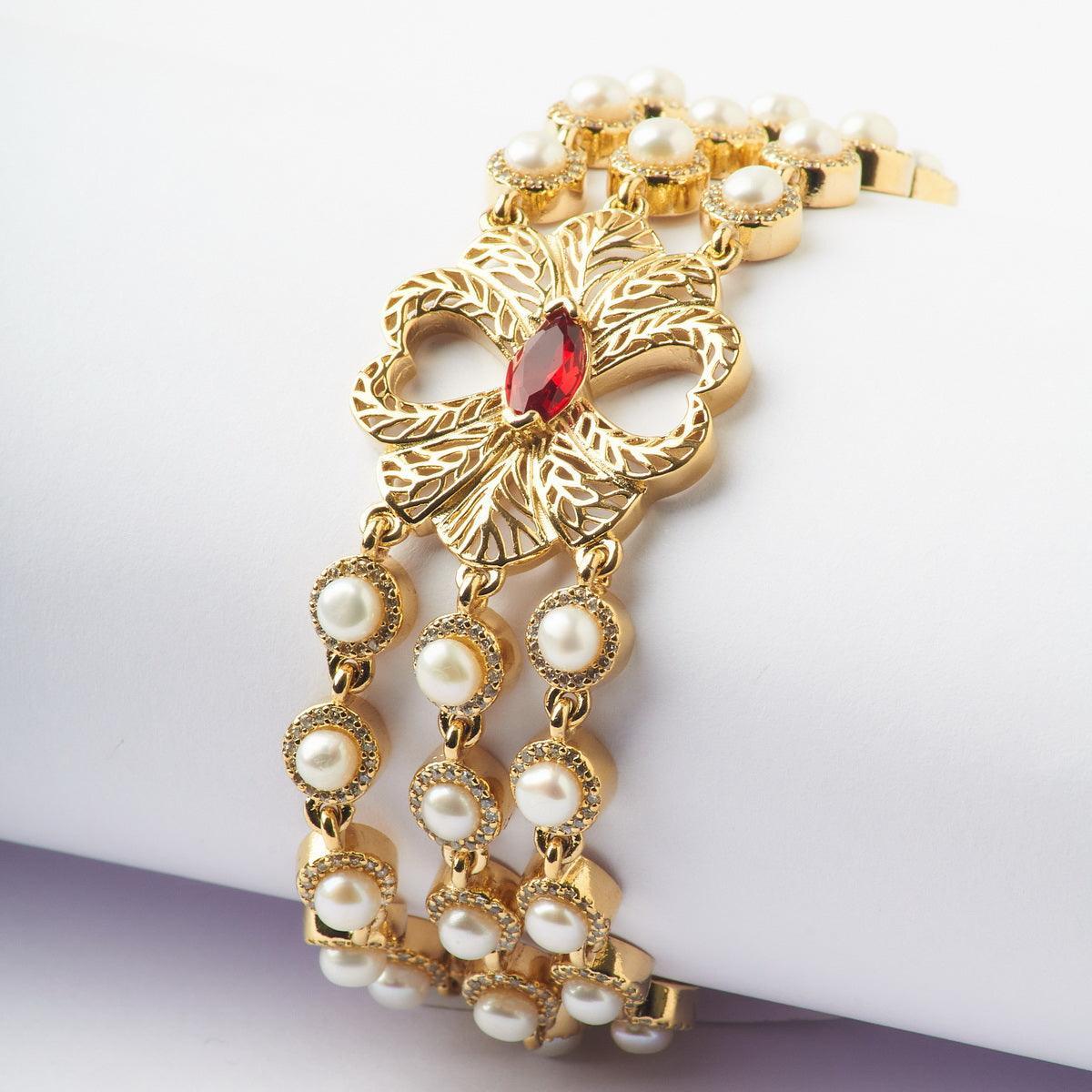 Gorgeous Gold Pearl Bracelet - Chandrani Pearls