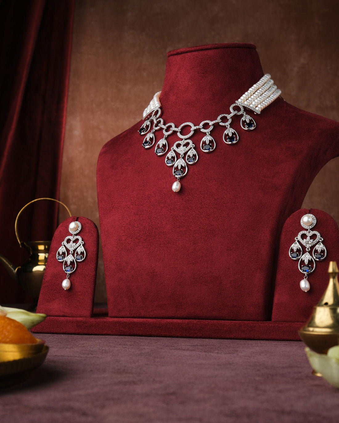 Gorgeous Real Pearl Choker Set - Chandrani Pearls