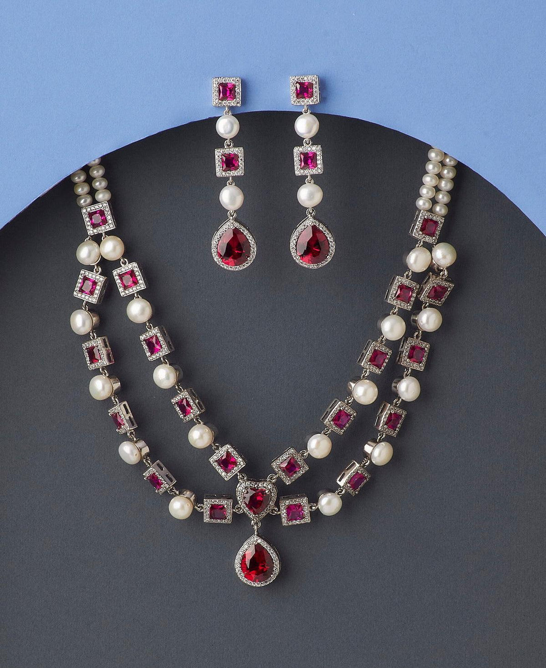 Gorgeous Real Pearl Necklace Set - Chandrani Pearls