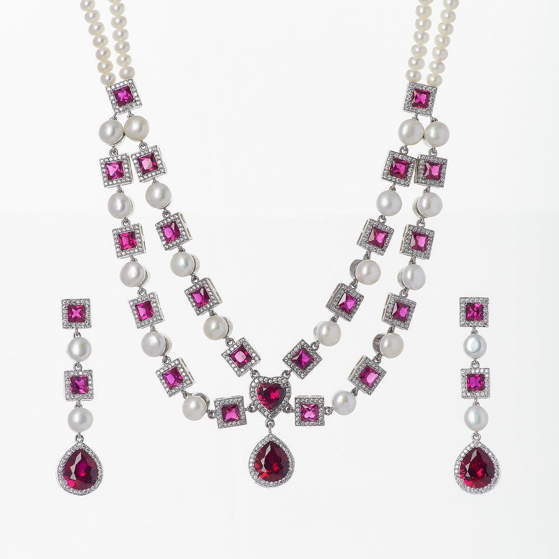 Gorgeous Real Pearl Necklace Set - Chandrani Pearls