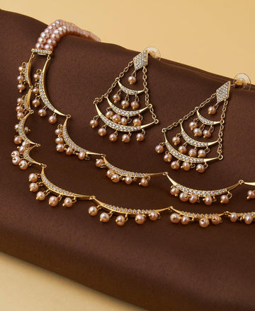 Gorgeous Real Pearl Necklace Set - Chandrani Pearls