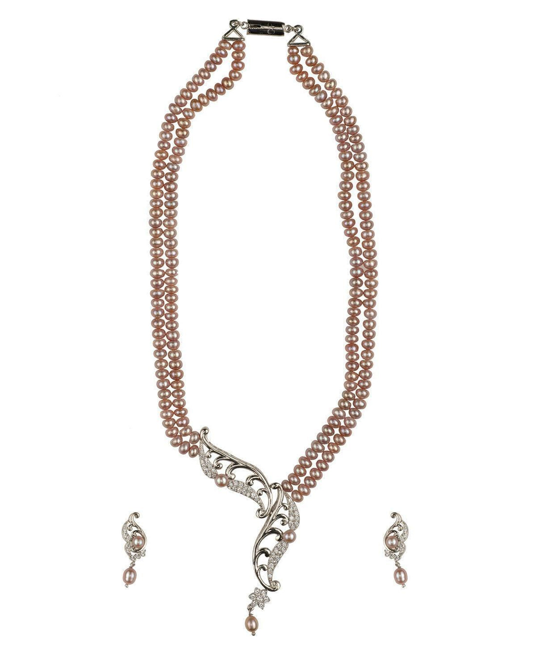 Gorgeous Real Pearl Necklace Set - Chandrani Pearls