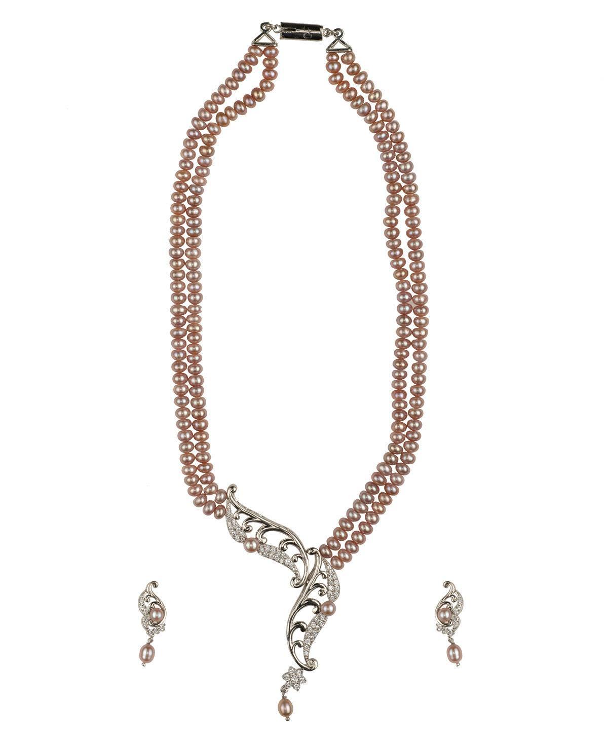 Gorgeous Real Pearl Necklace Set - Chandrani Pearls