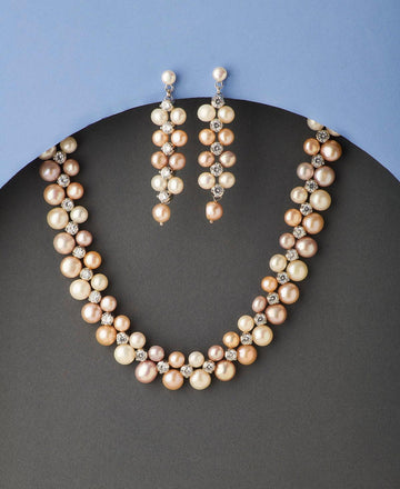 Gorgeous Real Pearl Necklace Set - Chandrani Pearls