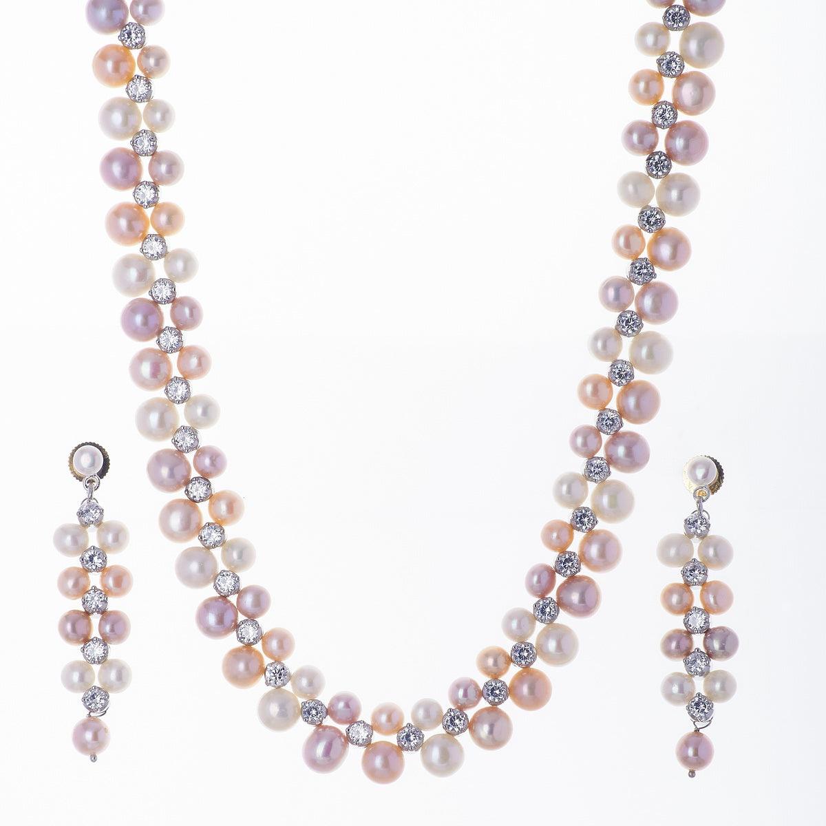 Gorgeous Real Pearl Necklace Set - Chandrani Pearls