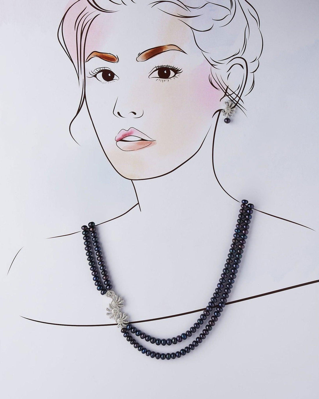 Gorgeous Real Pearl Necklace Set - Chandrani Pearls