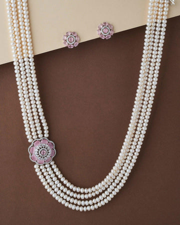Gorgeous Real Pearl Necklace Set - Chandrani Pearls