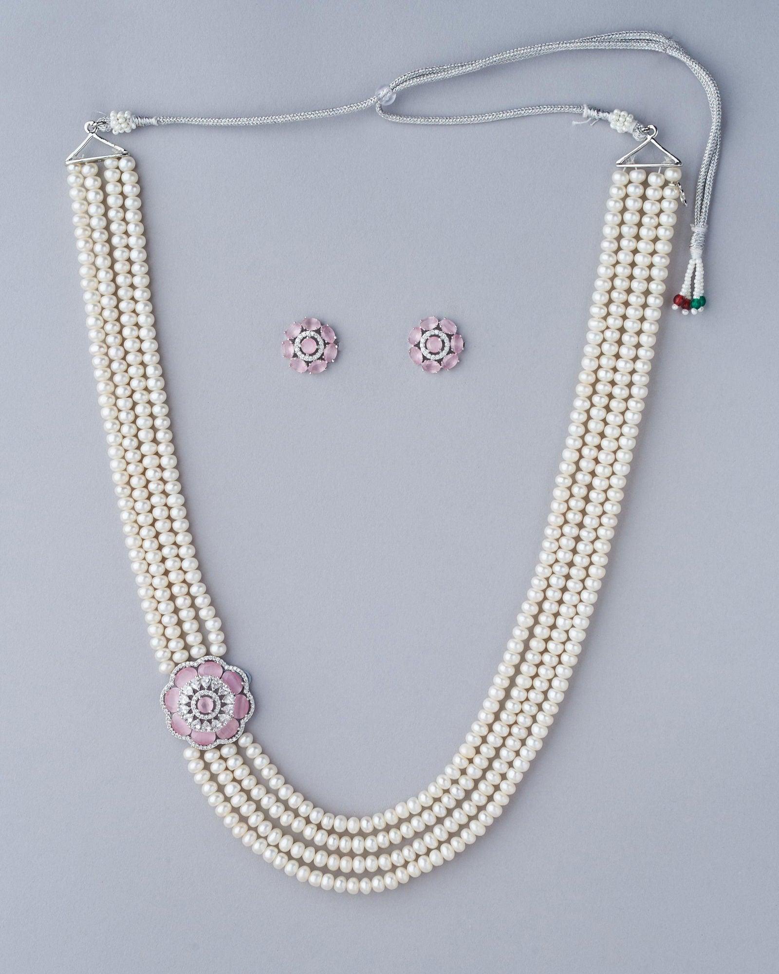 Gorgeous Real Pearl Necklace Set - Chandrani Pearls