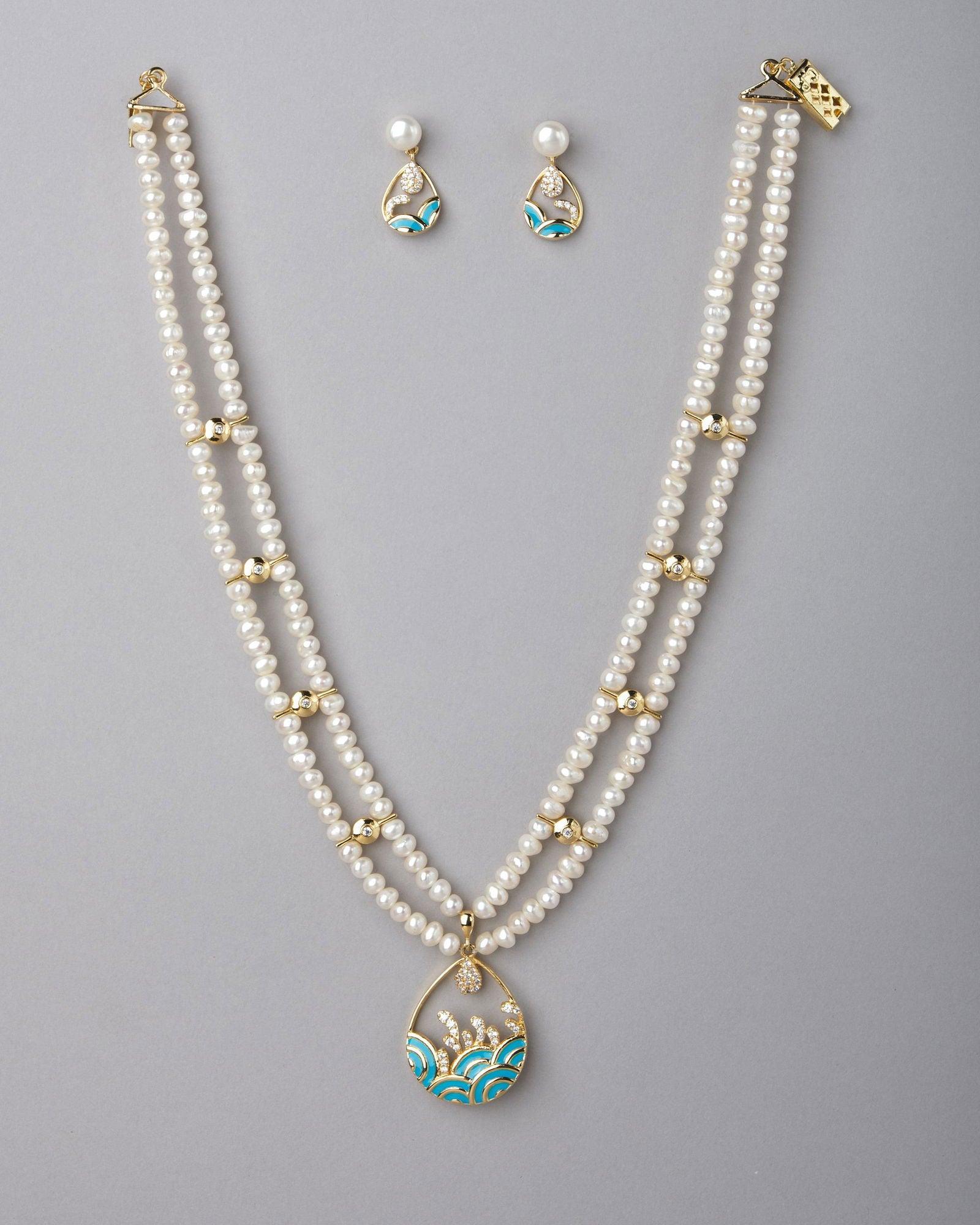Gorgeous Real Pearl Necklace Set - Chandrani Pearls