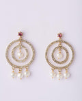 Gorgeous Stone Studded Pearl Earring - Chandrani Pearls