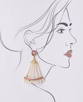 Gorgeous Stone Studded Pearl Earring - Chandrani Pearls