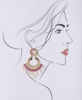Gorgeous Stone Studded Pearl Earring - Chandrani Pearls
