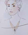 Gorgeous Stone Studded Pearl Necklace Set - Chandrani Pearls