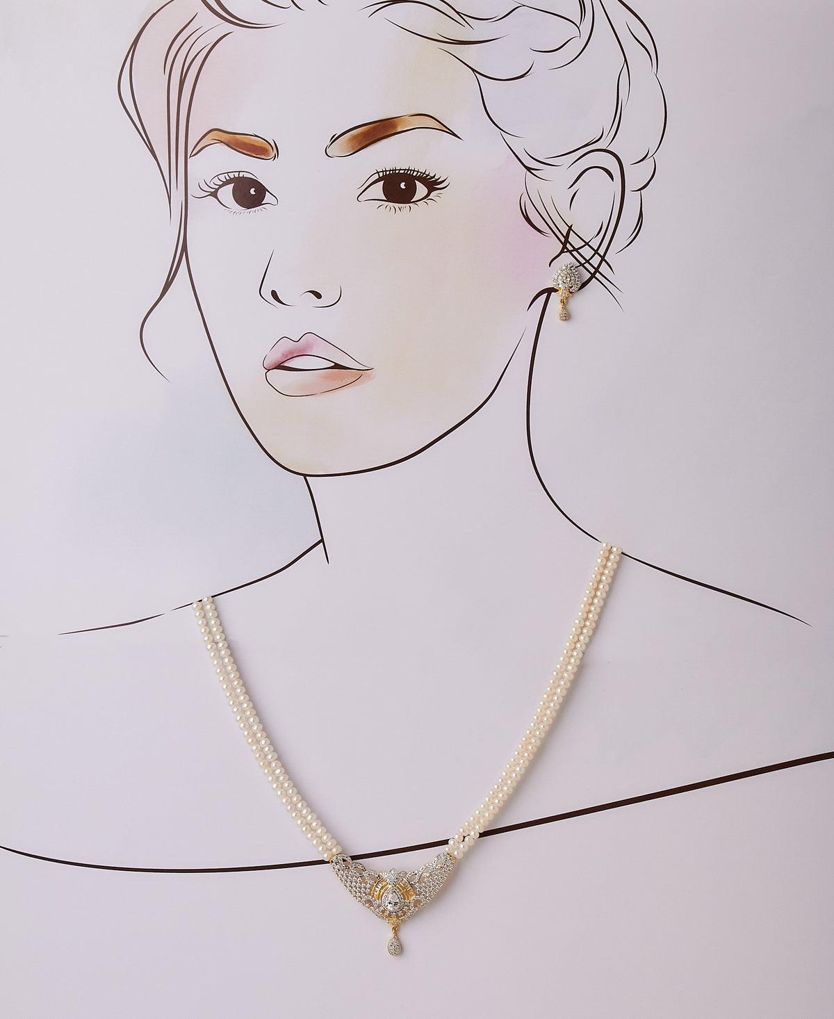 Gorgeous and Trendy Real Pearl Necklace Set - Chandrani Pearls