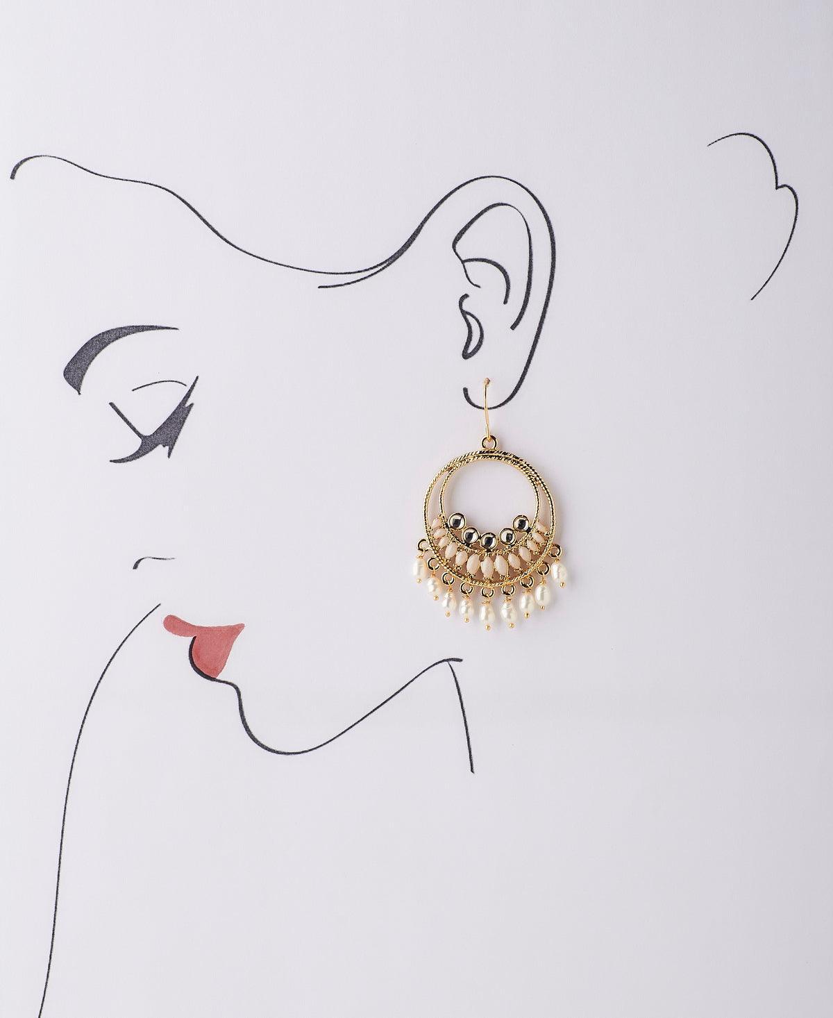 Graceful Pearl hanging Earring - Chandrani Pearls