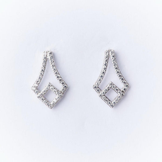 Graceful Silver Stud Earring - Chandrani Pearls