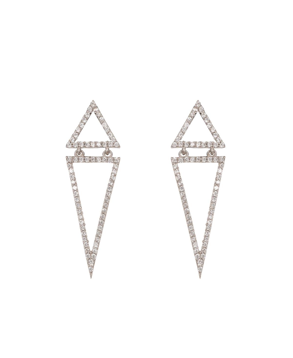 Graceful Silver hanging Earring - Chandrani Pearls