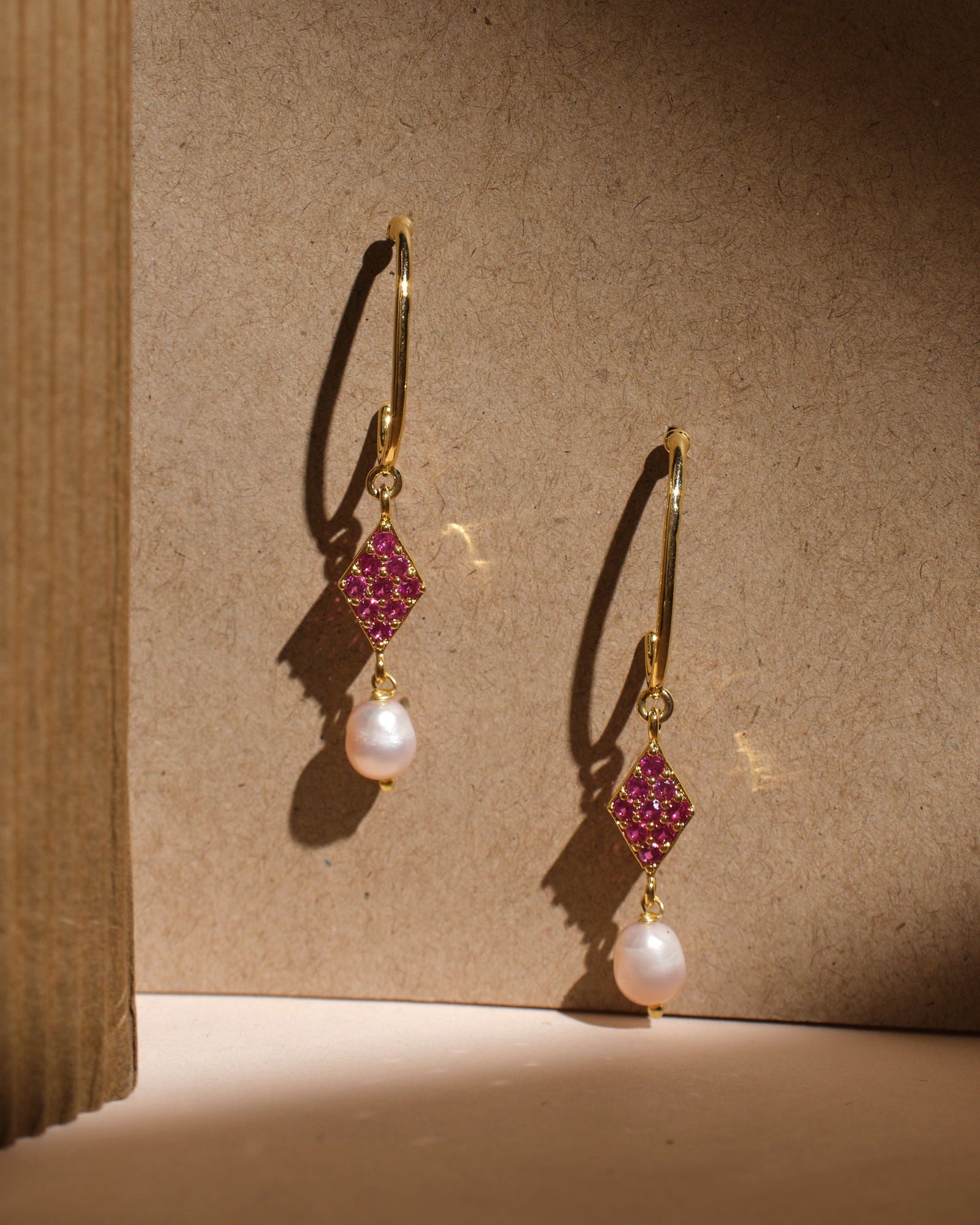 Graceful Tower Pearl Hoop Earring - Chandrani Pearls