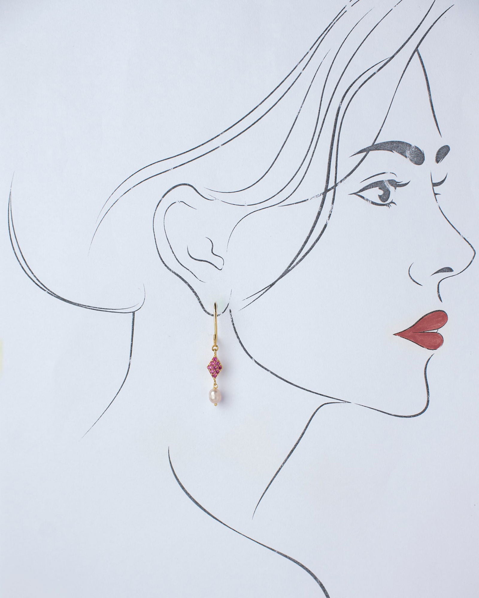 Graceful Tower Pearl Hoop Earring - Chandrani Pearls