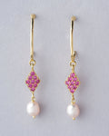 Graceful Tower Pearl Hoop Earring - Chandrani Pearls