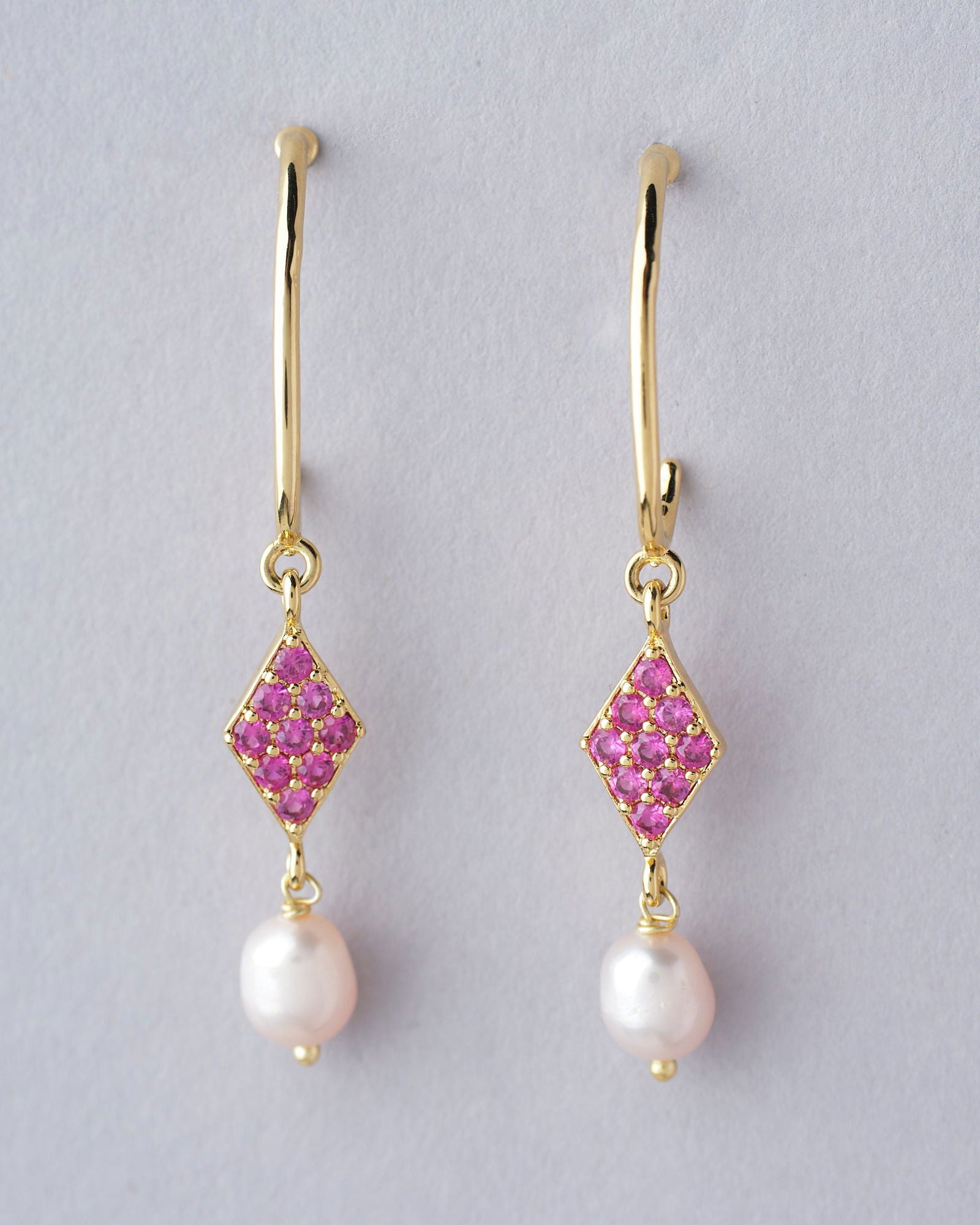 Graceful Tower Pearl Hoop Earring - Chandrani Pearls