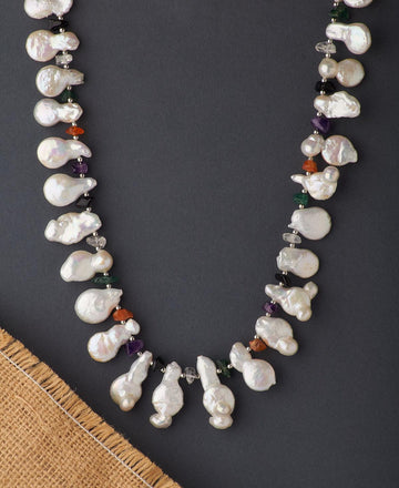 Graceful White Pearl Necklace - Chandrani Pearls