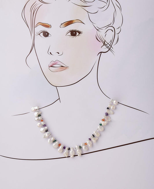 Graceful White Pearl Necklace - Chandrani Pearls