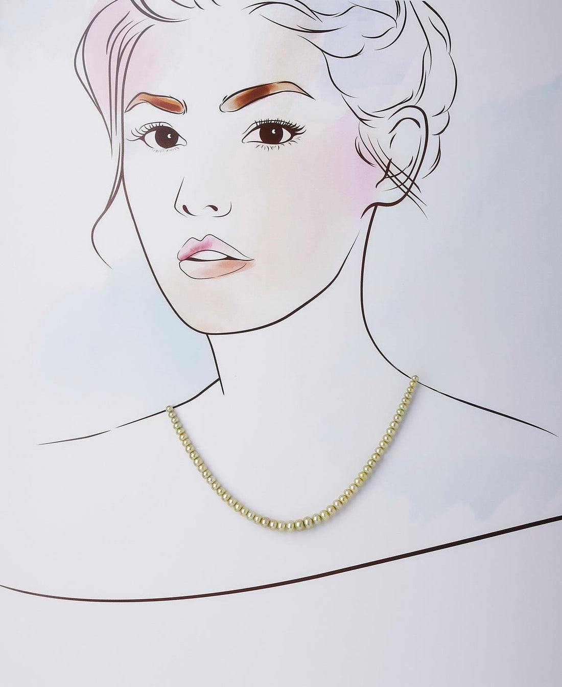 Graduation Green Colour Pearl Necklace - Chandrani Pearls