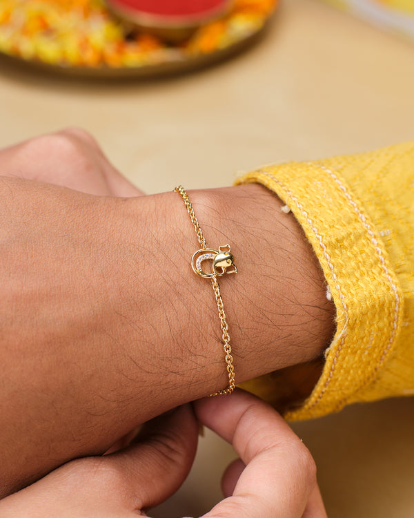 Ganesh Motif Adorable Rakhi for Bhaiya