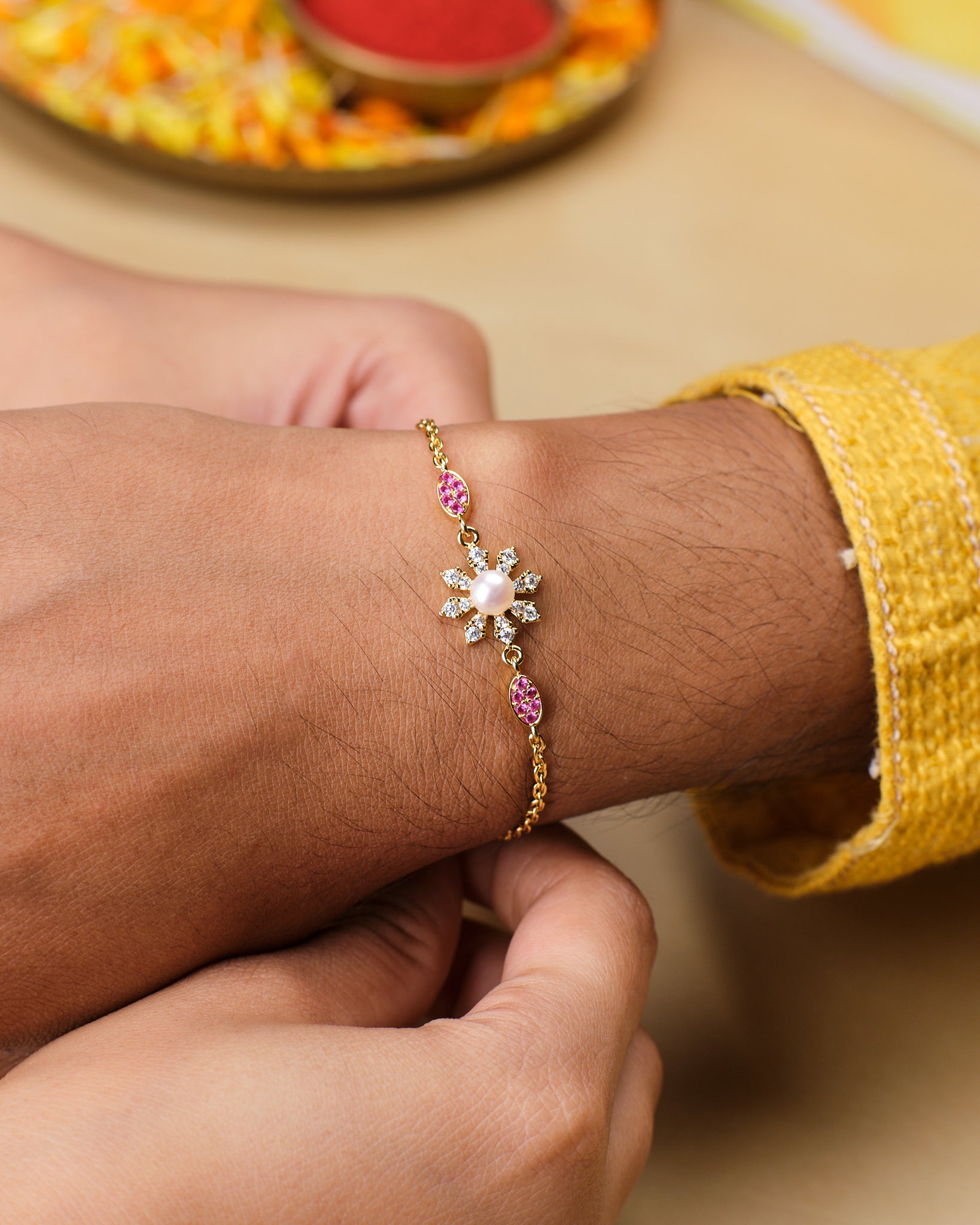 Cute Floral Rakhi for Bhaiya