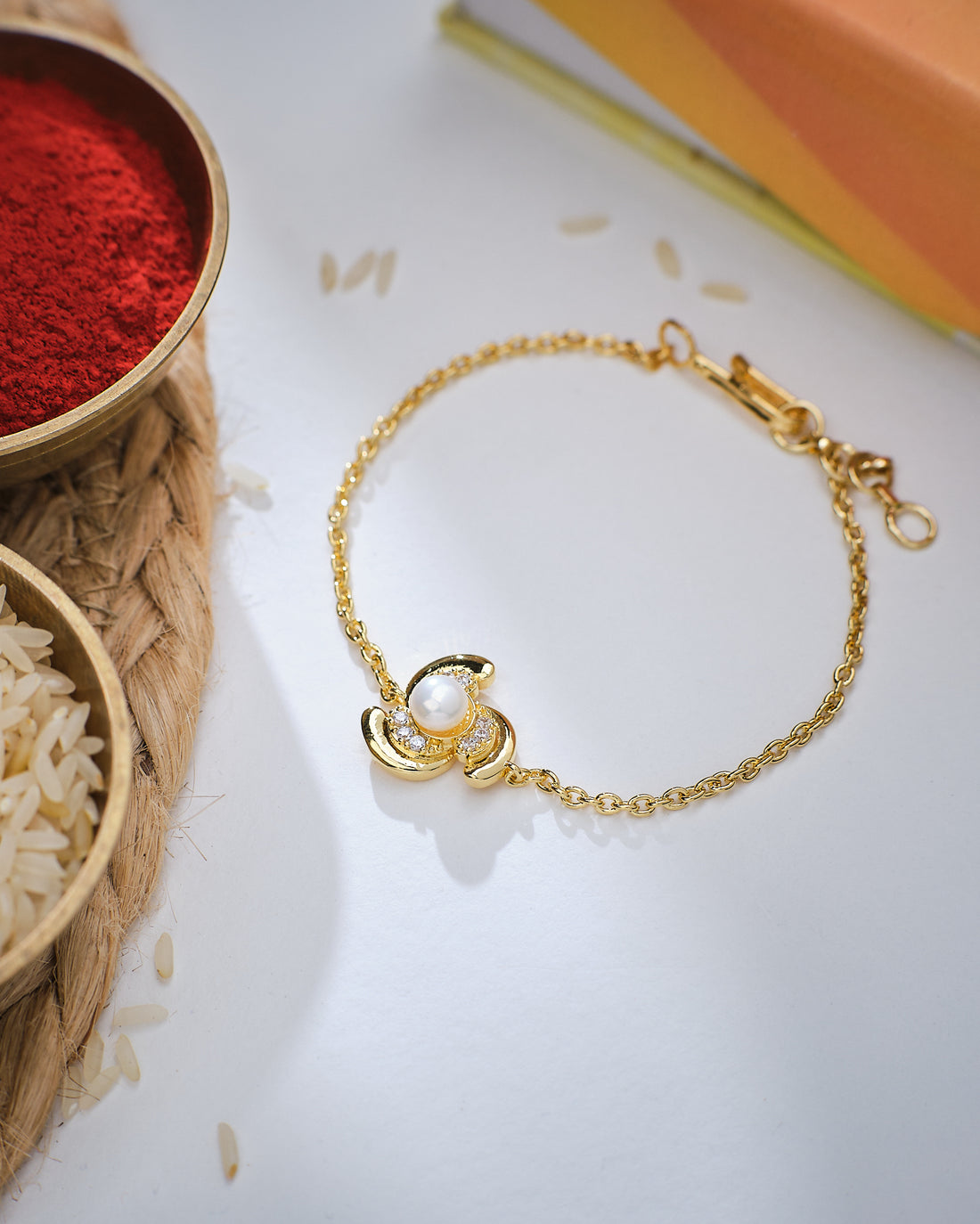 Sweet & Cute Pearl Rakhi for Brother