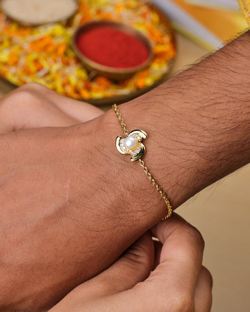 Sweet & Cute Pearl Rakhi for Brother