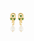 Hanging drop pearl Earrings - Chandrani Pearls