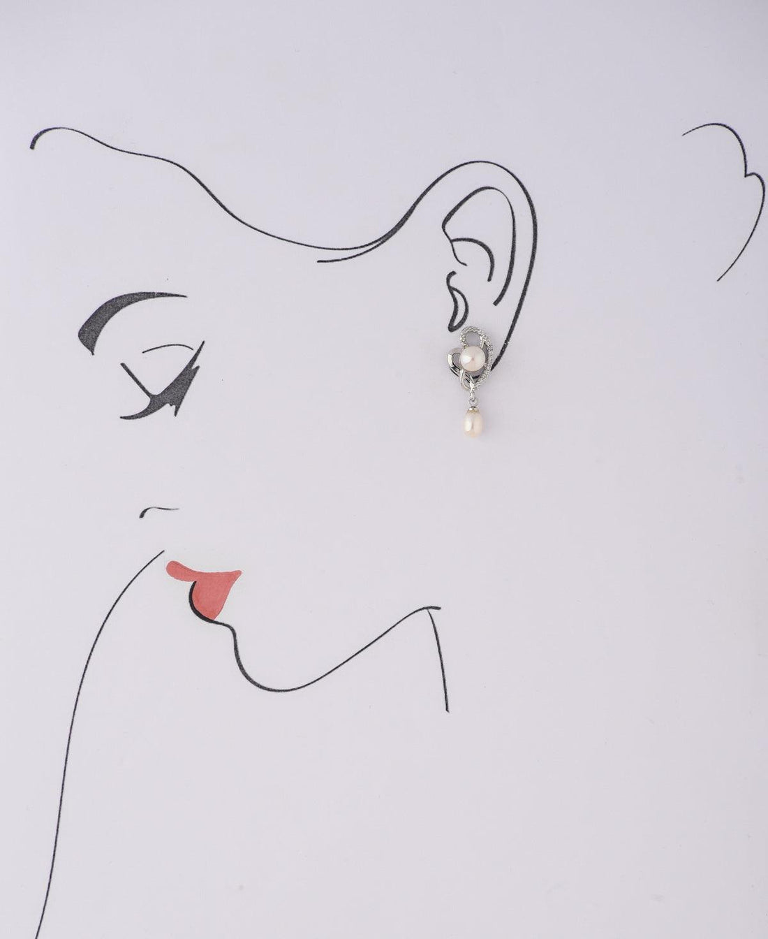 Heart Pearl Hang Earring - Chandrani Pearls