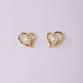 Heart Pearl Stud Earring - Chandrani Pearls