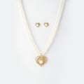 Heart Real Pearl Necklace Set - Chandrani Pearls