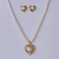 Heart Shaped Real Pearl Necklace Set - Chandrani Pearls