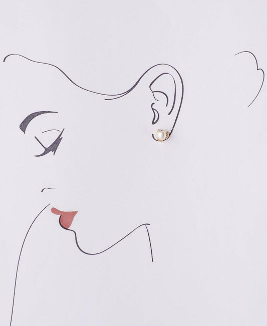 Heart White Stud Pearl Earring - Chandrani Pearls