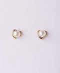 Heart White Stud Pearl Earring - Chandrani Pearls
